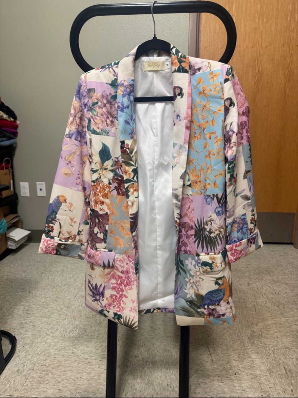 Floral Patchwork Blazer Jacket - Multi by Krush Kandy